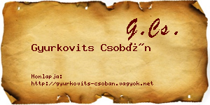 Gyurkovits Csobán névjegykártya